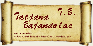 Tatjana Bajandolac vizit kartica